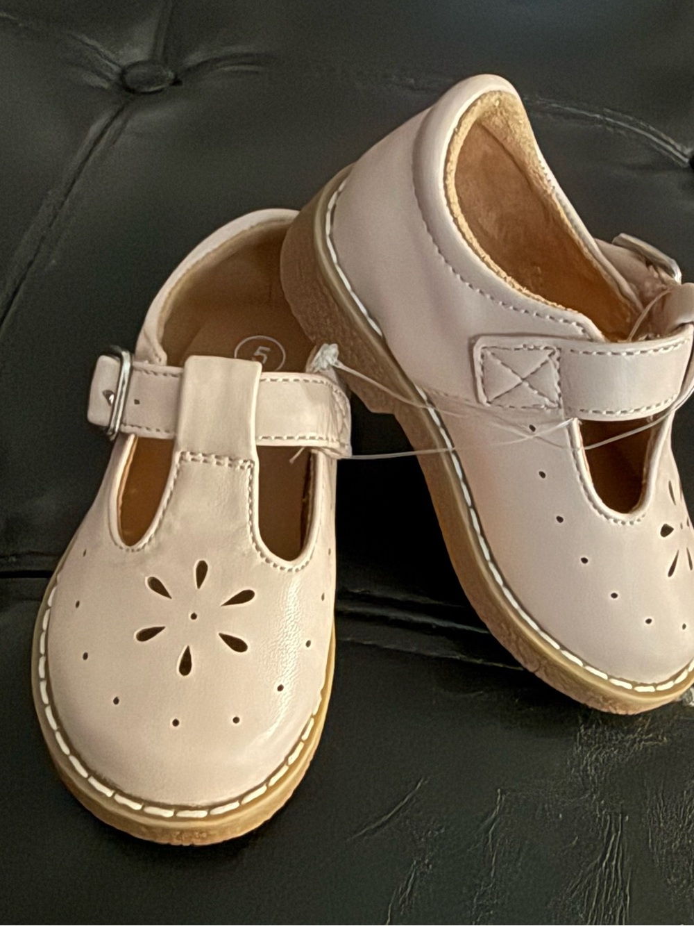 Cat & Jack Girls Pale Pink T-Strap Mary Jane Shoes